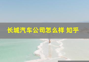 长城汽车公司怎么样 知乎